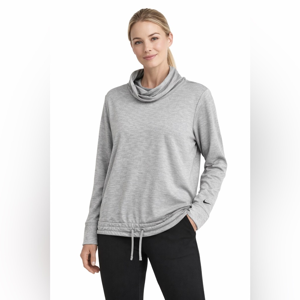Nike Dri-Fit Gray Cowl Neck Pullover Hoodie Sweatshirt Medium